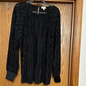 Wonderly Black Textured Women's Blouse
